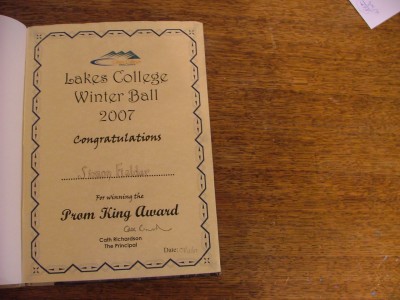 Prom King Award Me? You gotta be kidding me?