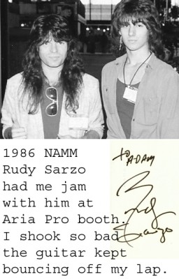 Rudy.jpg (156.84 KiB) Viewed 15639 times Rudy Invited me to sit and jam with him at NAMM. Chicago 86?