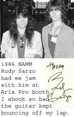 Rudy Invited me to sit and jam with him at NAMM. Chicago 86?