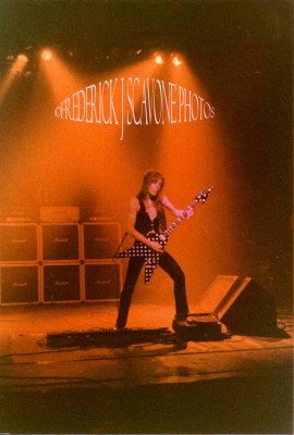 Never-Before-Published Photo Of RANDY RHOADS Performing Live w/ OZZY OSBOURNE in Rochester, NY On April 29, 1981<br />Photos Courtesy Of Dr. Frederick J. Scavone &amp; www.RandyRhoads.us