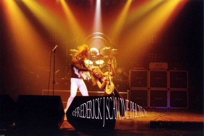 Never-Before-Published Photo Of RANDY RHOADS Performing Live w/ OZZY OSBOURNE in Rochester, NY On April 29, 1981<br />Photos Courtesy Of Dr. Frederick J. Scavone &amp; www.RandyRhoads.us