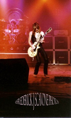 Never-Before-Published Photo Of RANDY RHOADS Performing Live w/ OZZY OSBOURNE in Rochester, NY On April 29, 1981<br />Photos Courtesy Of Dr. Frederick J. Scavone &amp; www.RandyRhoads.us