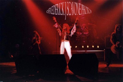 Never-Before-Published Photo Of RANDY RHOADS Performing Live w/ OZZY OSBOURNE in Rochester, NY On April 29, 1981<br />Photos Courtesy Of Dr. Frederick J. Scavone &amp; www.RandyRhoads.us