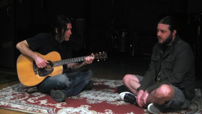 Joe with his acoustic and Robbie