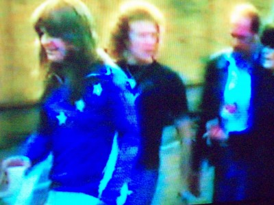 Ozzy makes his way to the stage..