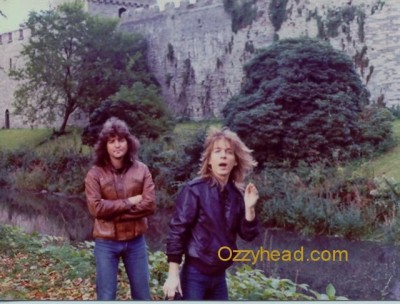 Looking Happy with his camera sightseeing with Bob at Cardiff Castle November 1980 nearly 1 year after the postcard below