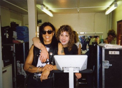 Randy Castillo and Ozzy in dressing room..jpg