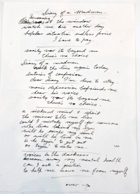 Ozzy hand wrote lyrics 1.jpg