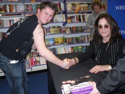 Second hand shake, Ozzy had just signed my arm as you can see.